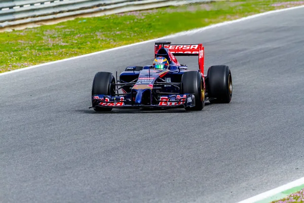 Týmu toro rosso f1, jean-eric vergne, 2014 — Stock fotografie