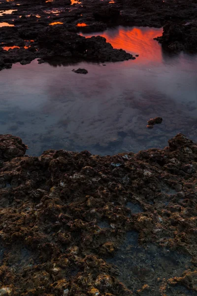 Sunset on the beach of Chiclana — Stock Photo, Image