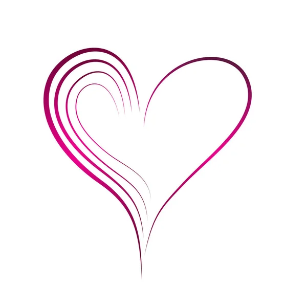 Symbol Lásky Srdce Přechodem Logo Nebo Dekoraci — Stockový vektor