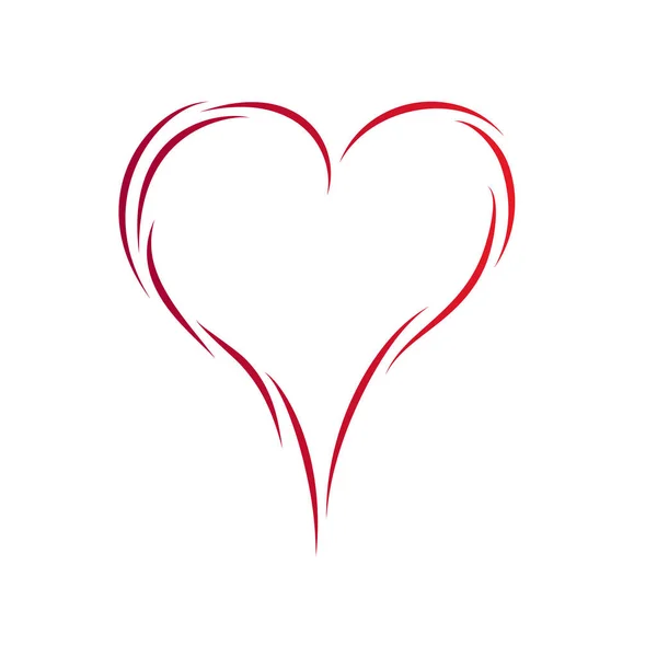 Kärlek Hjärta Logotyp Med Linjer Med Lutning För Dekoration Royaltyfria illustrationer