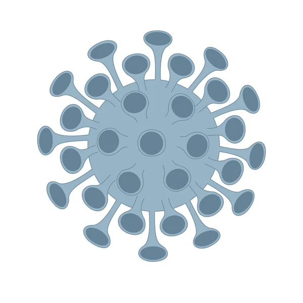Coronavirus Blått Med Tentakler Och Massa Stockillustration