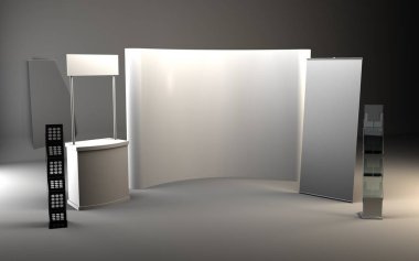 stand; boş; yazı tahtası; bilgi