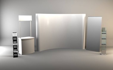 stand; boş; yazı tahtası; bilgi