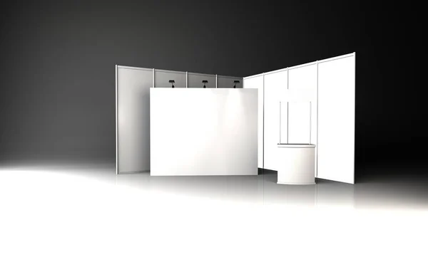 Trade exhibition stand, Exhibition round, 3D rendering