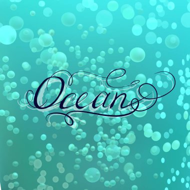 yazı okyanus vektör