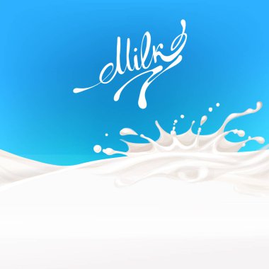 akan, çekimde, süt süt sıçramasına izole vektör