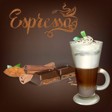vektör fincan espresso kahve