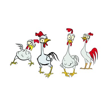 horoz, komik karakter sembol vektör 2017