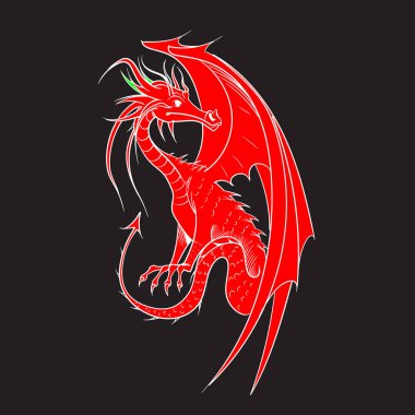Dragon logo vektör