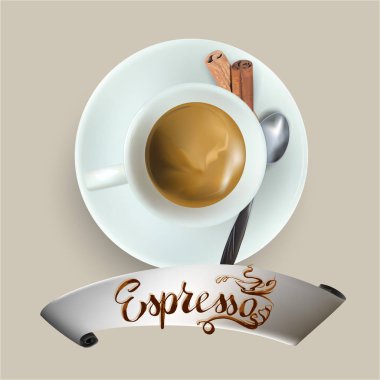 vektör fincan espresso kahve