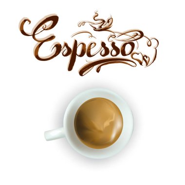 vektör fincan espresso kahve