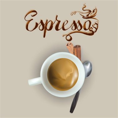 vektör fincan espresso kahve