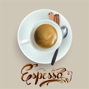 vektör fincan espresso kahve