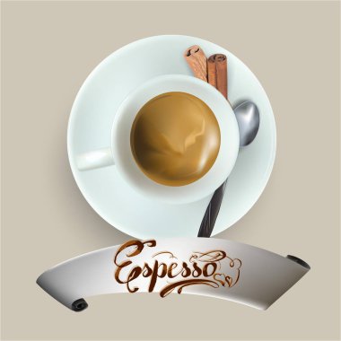 vektör fincan espresso kahve