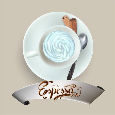 vektör fincan espresso kahve