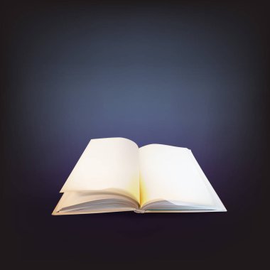 Açık sihirli kitap vektör