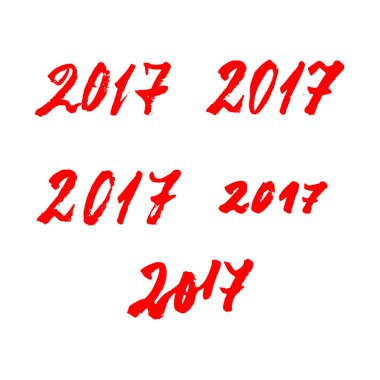 2017 numaraları harflerle tasarlamak vektör