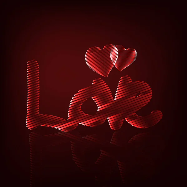 Amour coeur vecteur — Image vectorielle