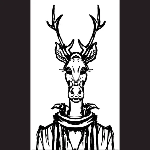 Cabeza de ciervo vector avatar — Archivo Imágenes Vectoriales