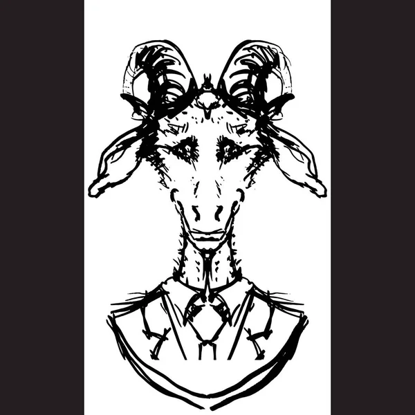 Cabeza de cabra vector avatar — Archivo Imágenes Vectoriales