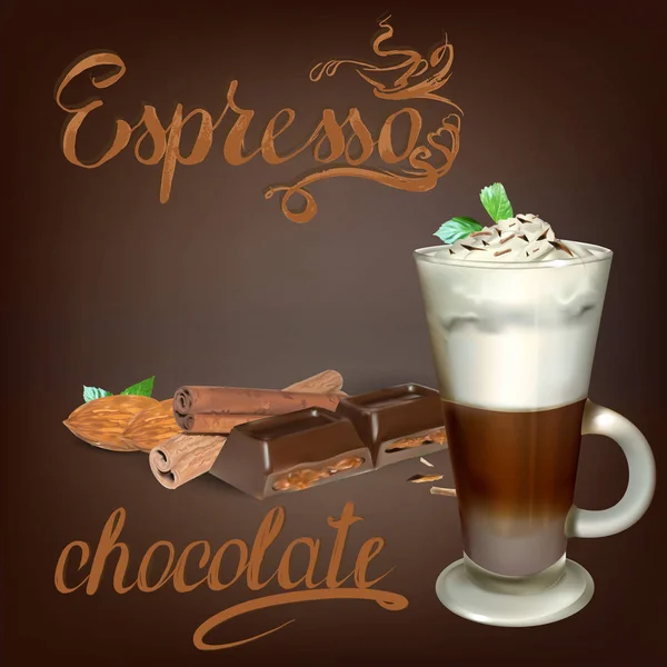 Wektor filiżankę kawy espresso — Wektor stockowy