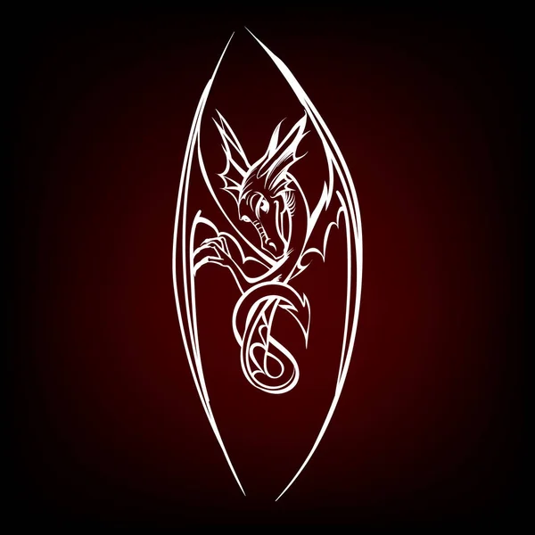 Conjunto de vetor logotipo dragão —  Vetores de Stock