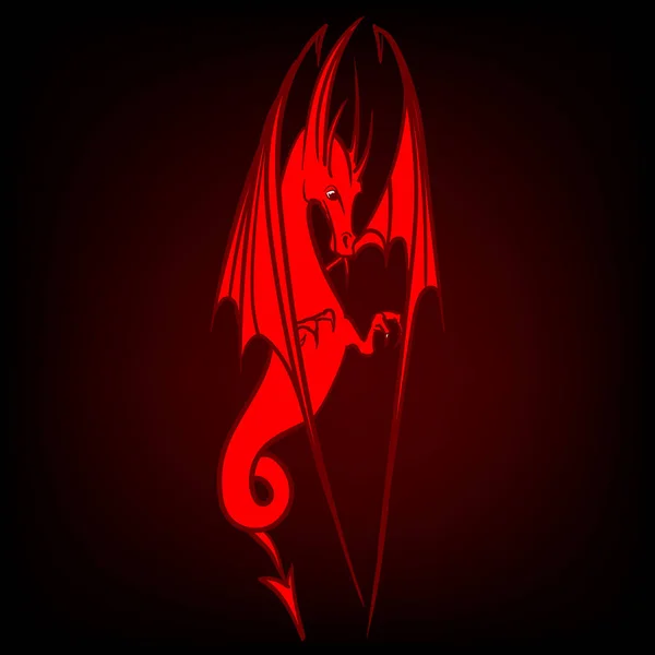 Dragon logo vektör — Stok Vektör