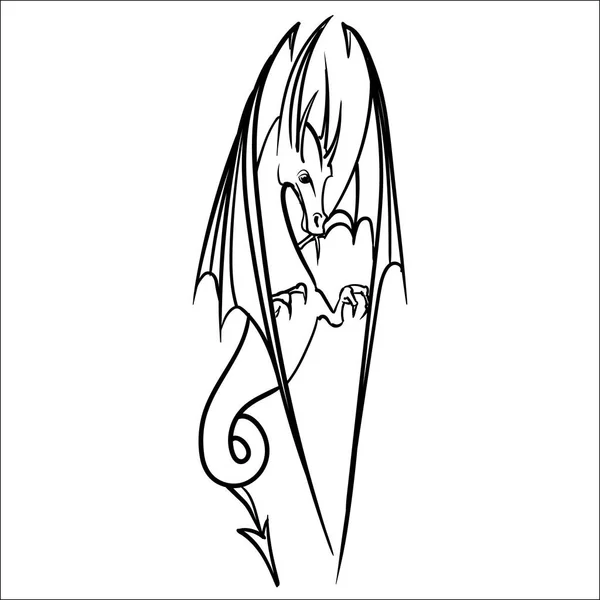 Dragão logotipo vetor —  Vetores de Stock