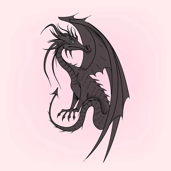 Dragon-logotypen vektor — Stock vektor