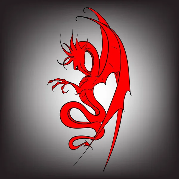 Dragon logo vecteur — Image vectorielle