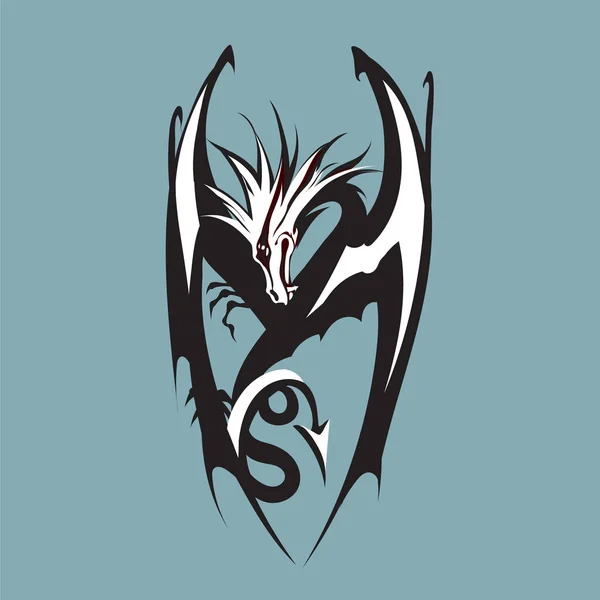 Dragão logotipo vetor —  Vetores de Stock