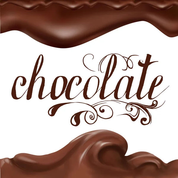 Vector drawing letterynh chocolate — Stock Vector