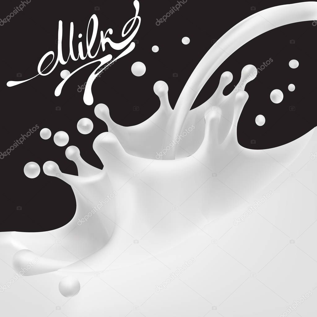 milk vector illustration set