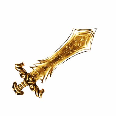 fantezi kılıç gümüş metal nesne oyunu