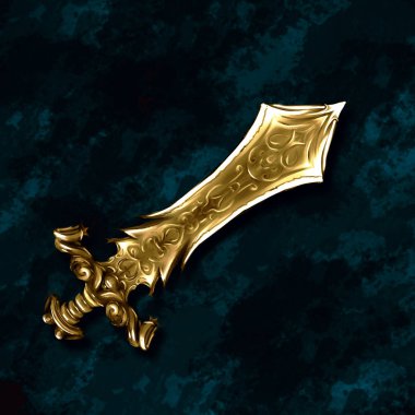 fantezi kılıç gümüş metal nesne oyunu