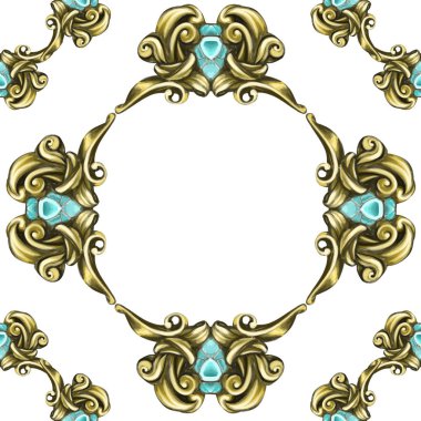 çerçevesi vintage Barok simgesi