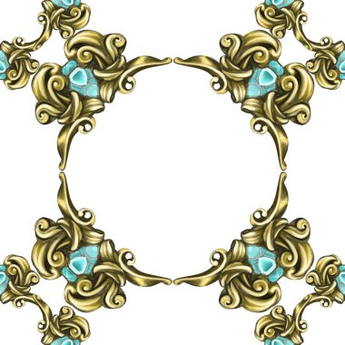 çerçevesi vintage Barok simgesi