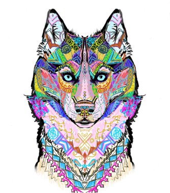 Husky Kurt köpek desen