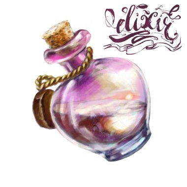 oyun için iksiri fantastik bir şişe