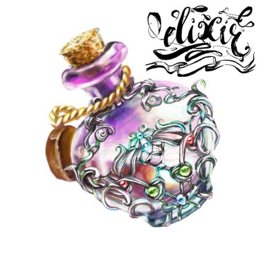 oyun için iksiri fantastik bir şişe