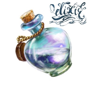 oyun için iksiri fantastik bir şişe