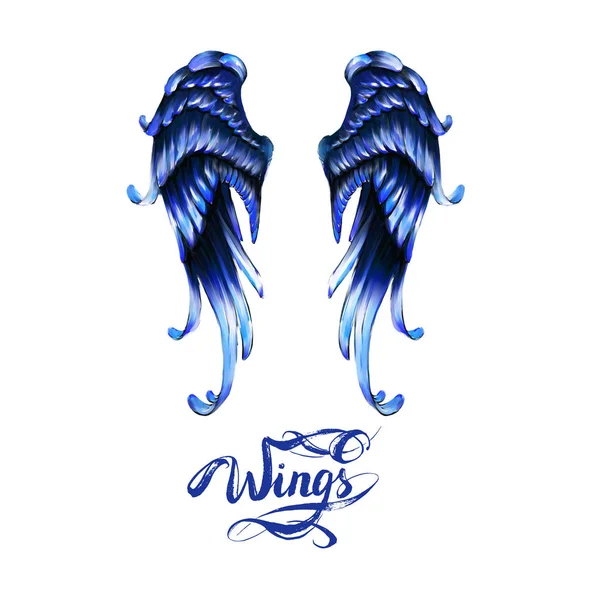 Крылья ангела, буквы, рисунок — стоковое фото