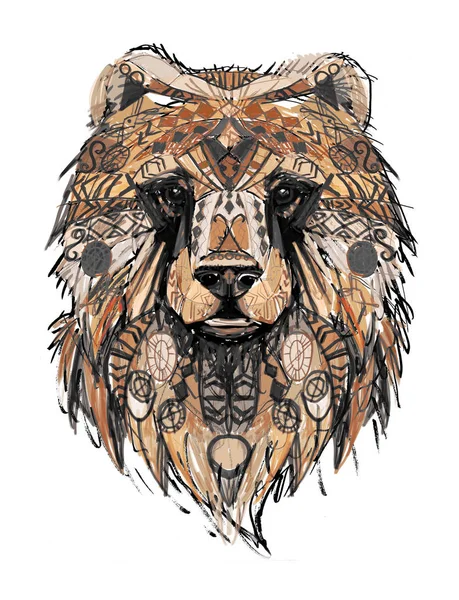 Bear head pattern — Stock Photo, Image