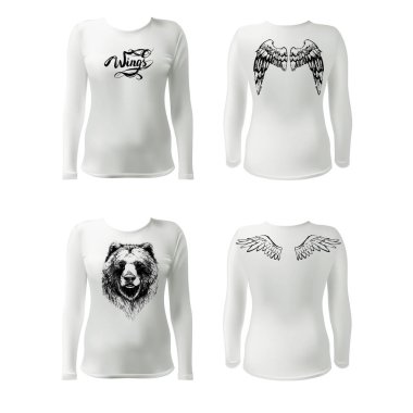 melek kanatları vektörü, harf, çizim