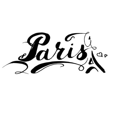 Paris yazı tasarlamak vektör