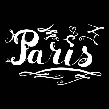 Eiffel romantik vektör illüstrasyon kalp çerçeve WAT çizim Tur