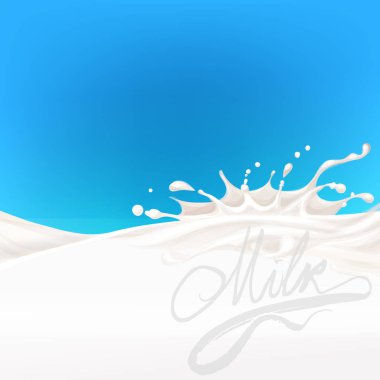 akan, çekimde, süt süt sıçramasına izole vektör