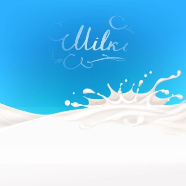 akan, çekimde, süt süt sıçramasına izole vektör