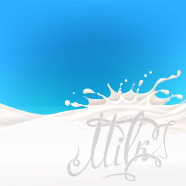 akan, çekimde, süt süt sıçramasına izole vektör