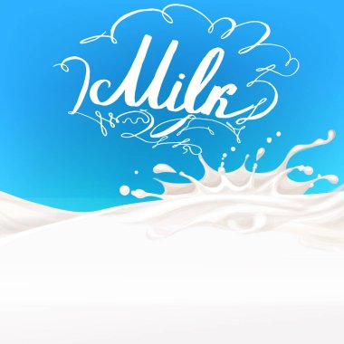 akan, çekimde, süt süt sıçramasına izole vektör